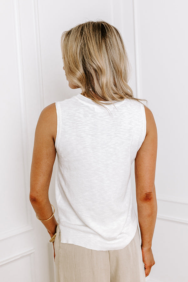 Take A Cruise Knit Top in Ivory Image - 5