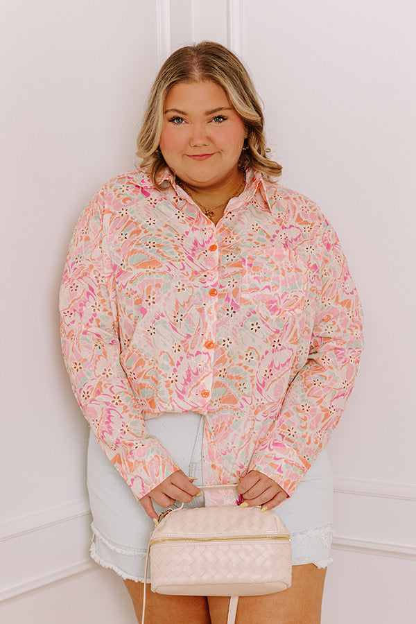 Summer Mirage Eyelet Button Up Curves Image - 5