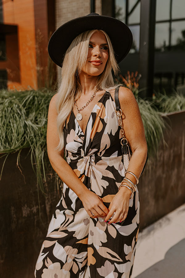 Sweetest Gesture Floral Jumpsuit in Black Curves Image - 5