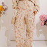 Free Spirit High Waist Floral Cargo Pants in Light Beige Image - 1