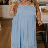 Summer Mirage Ruffle Midi Dress in Sky Blue Curves Image - 1