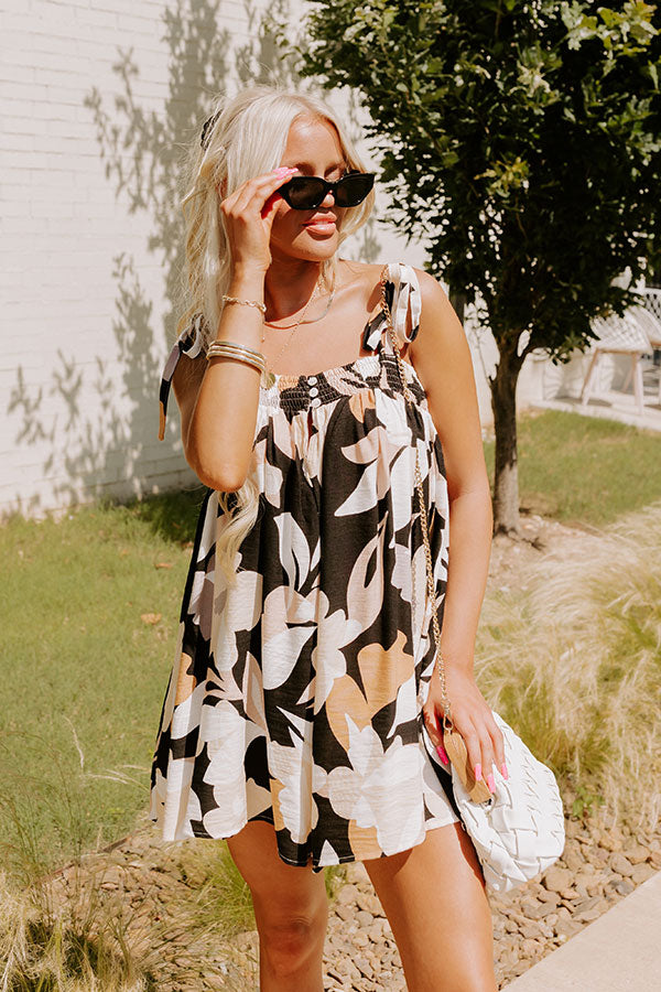 Bloom With A View Romper In Black Image - 2