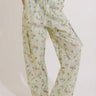 Free Spirit High Waist Floral Cargo Pants in Mint Image - 1