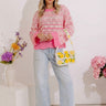 Drifting Tranquility Knit Top In Pink Image - 1