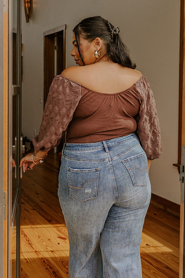 Flirtatious Outing Bodysuit In Hazelnut Curves Image - 4