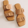 The Bella Faux Leather Sandal In Iced Latte Image - 1