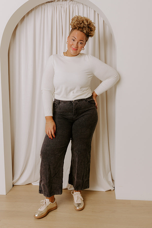 The Dex High Waist Straight Leg Jean In Black Curves