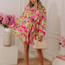 Aloha Attire Satin Floral Dress Image - 1