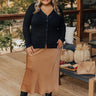 Fresh Breeze Ribbed Cardigan In Black Curves Image - 1