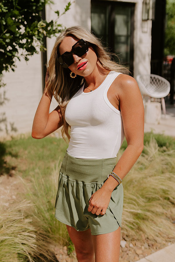 Not Your Basic Ribbed Top In White Image - 4