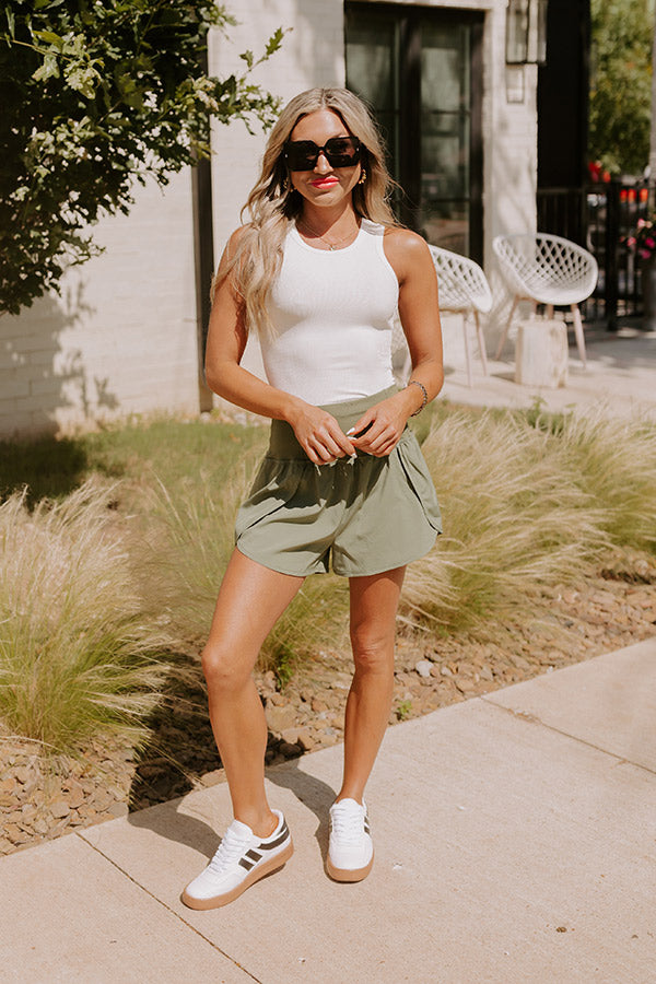 Not Your Basic Ribbed Top In White Image - 2