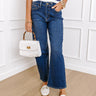 Just USA Wren High Waist Straight Leg Jean in Dark Wash Image - 1