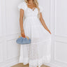 Oh So Sweet Eyelet Maxi Dress in White Image - 1