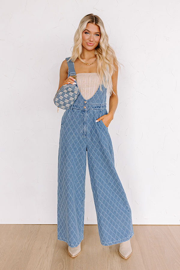 Farmers Market Stroll Denim Jumpsuit Image - 1