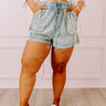 The Miranda Acid Wash Denim Shorts Curves Image - 1