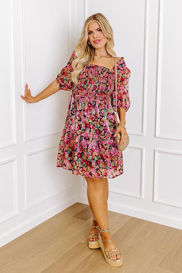 Must Be A Dream Floral Mini Dress Curves Image - 1