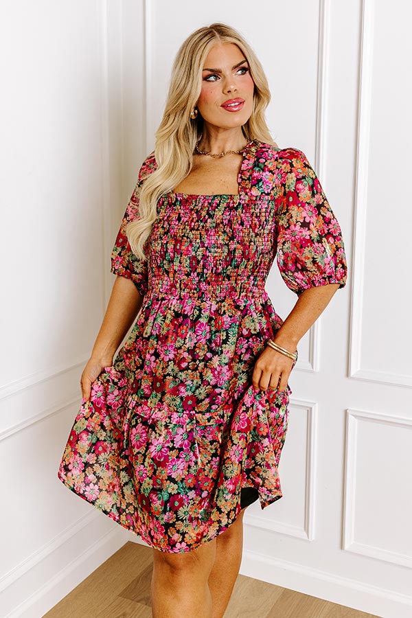 Must Be A Dream Floral Mini Dress Curves Image - 2