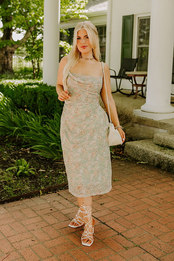 Floral Aroma Mesh Midi Curves Image - 1