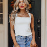 Downtown Diva Ribbed Top in Ivory Image - 1