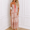 Cue The Music Floral Tiered Midi in Coral Image - 1
