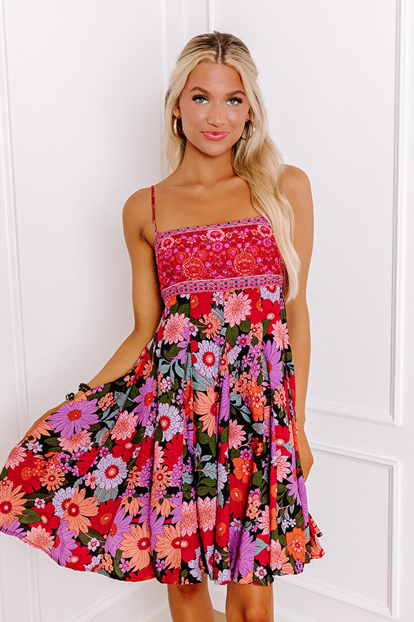 Cutie On The Cruise Floral Mini Dress Image - 3