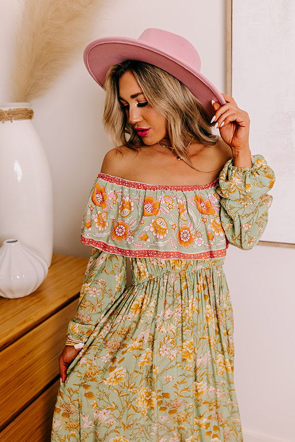 Blooming Meadow Floral Maxi in Pear Image - 2