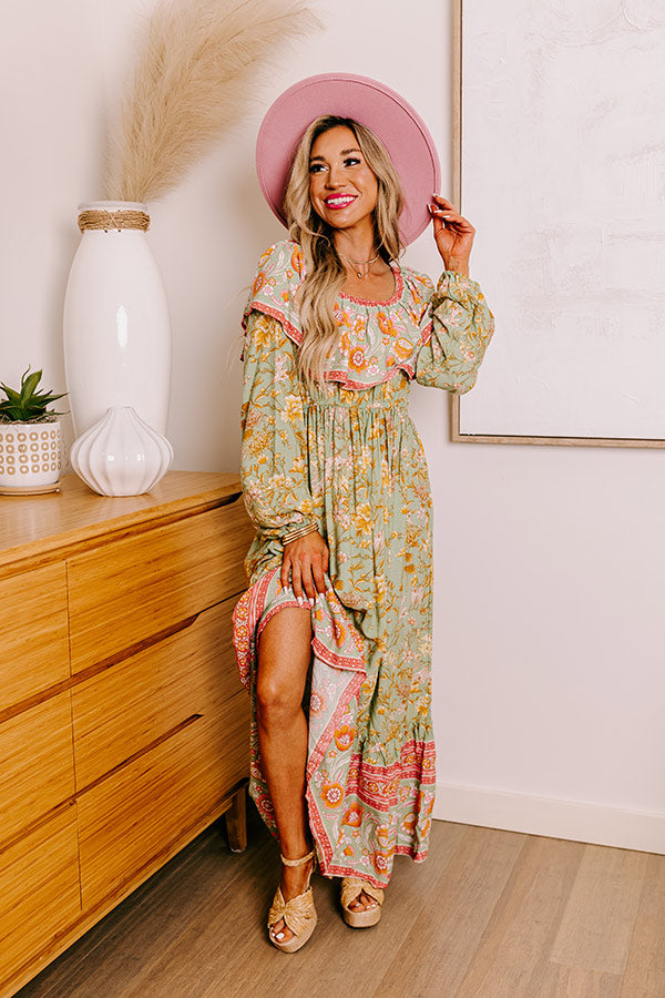 Blooming Meadow Floral Maxi in Pear Image - 1