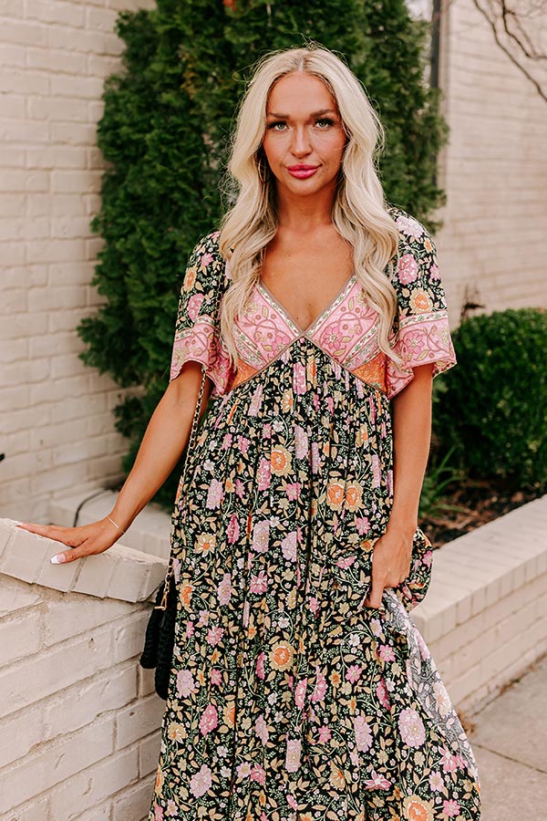 Florence Stroll Maxi Dress in Black Image - 1