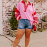 Holding Hands Sweatshirt in Pink Curves Image - 1