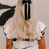 Crushing On You Velvet Bow Hair Clip in Black Image - 1