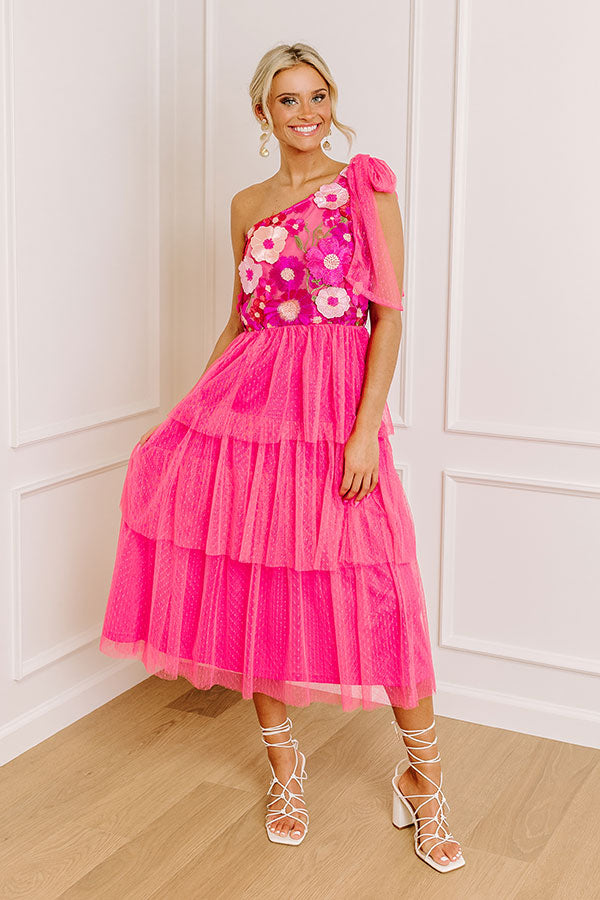 Flower Patch Ready Embroidered Midi Image - 1