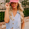 Put A Bow On It Embroidered Baseball Cap in Rose Image - 1