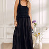 Sunset Beach Stroll Crochet Maxi Dress in Black Image - 1