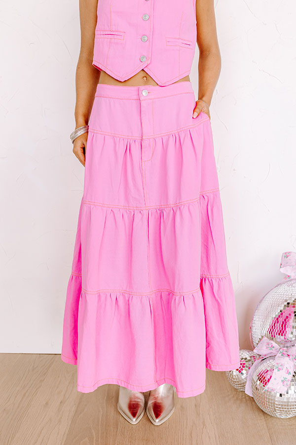Lady Luck High Waist Denim Skirt Image - 2
