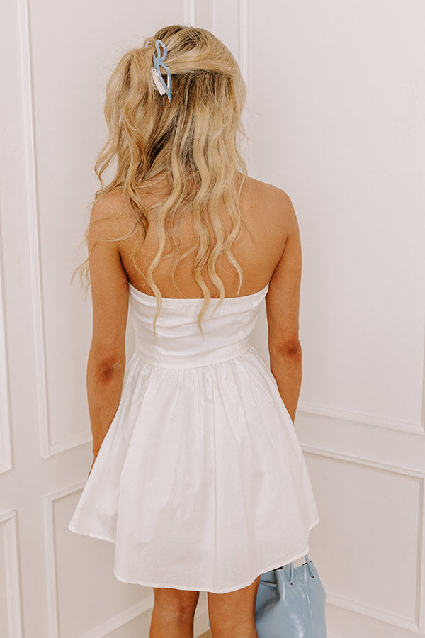 Whimsical Moment Corset Mini Dress in White Image - 5