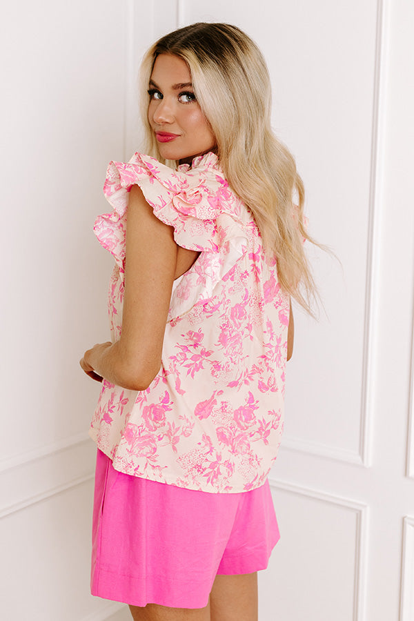 Spill The Tea Floral Top Image - 2