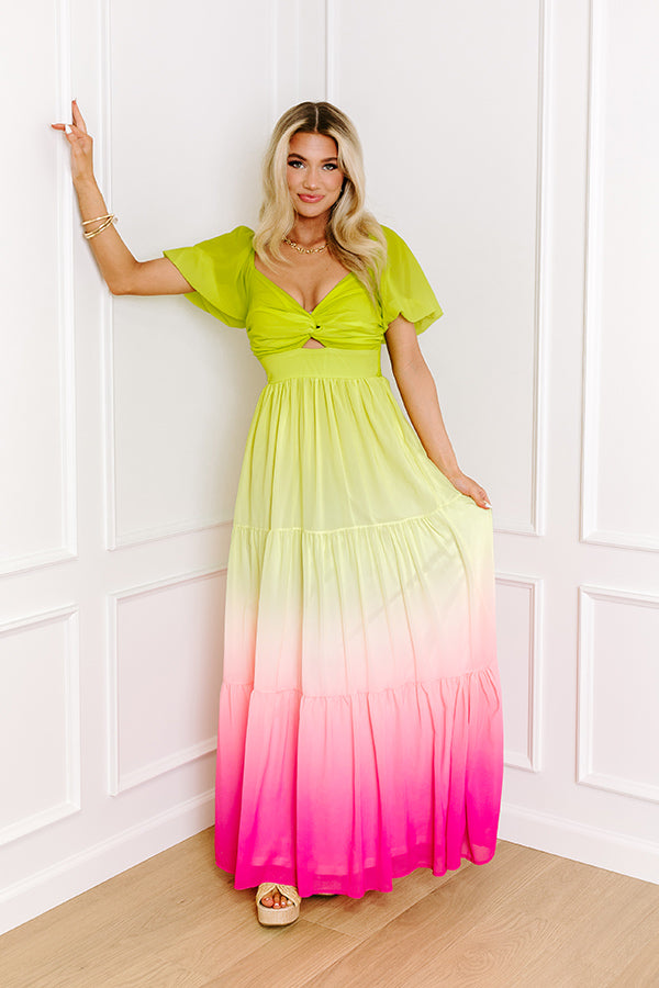 Vibrant Vista Ombre Maxi Dress Image - 1