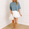 Fresh Breeze Knit Top in Light Teal Image - 1