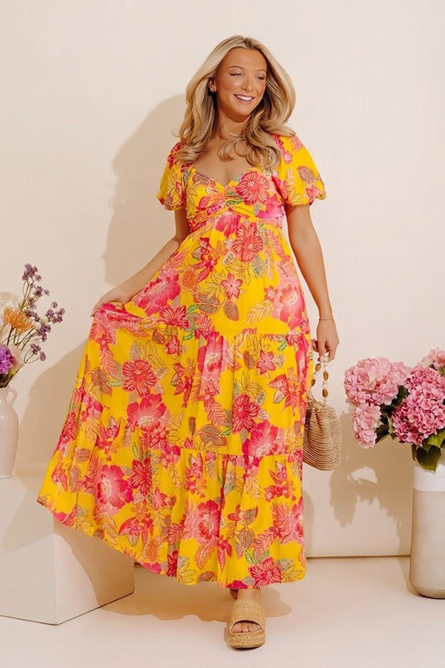 Boho Chic Floral Maxi Dress Image - 2