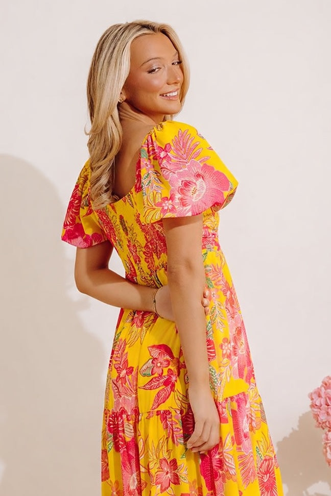 Boho Chic Floral Maxi Dress Image - 3