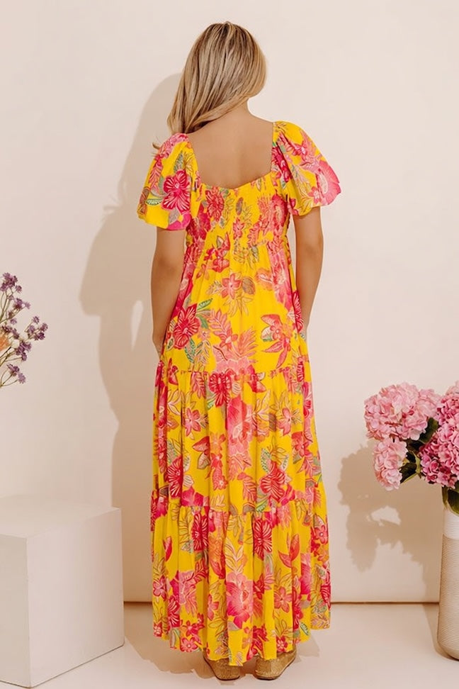 Boho Chic Floral Maxi Dress Image - 4