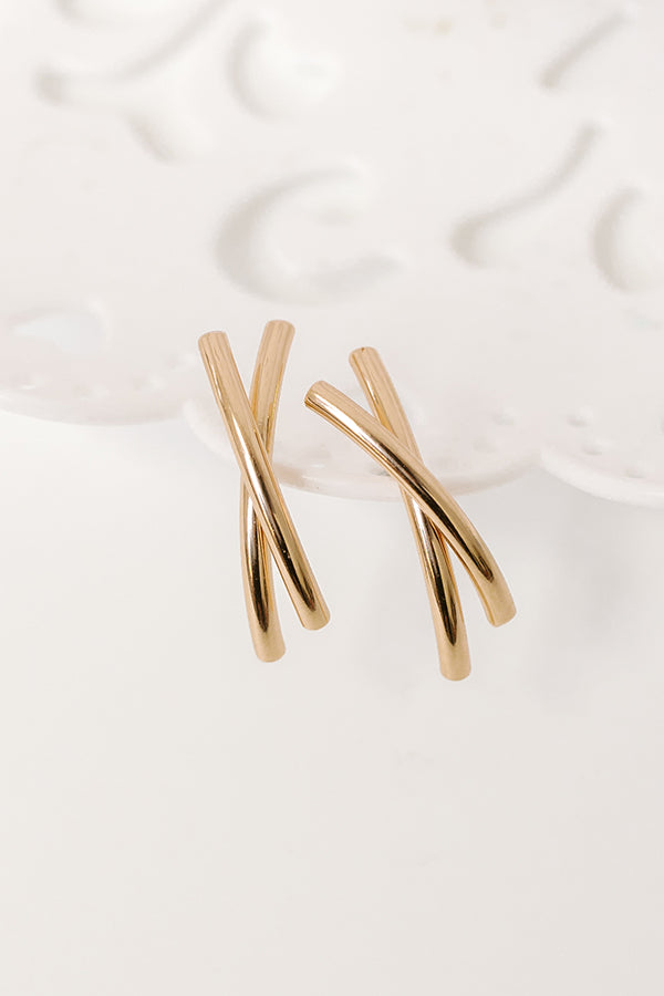 Subtle Charm Earrings in Gold Image - 1