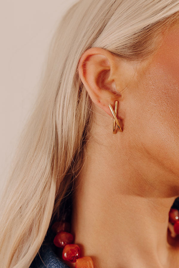 Subtle Charm Earrings in Gold Image - 1