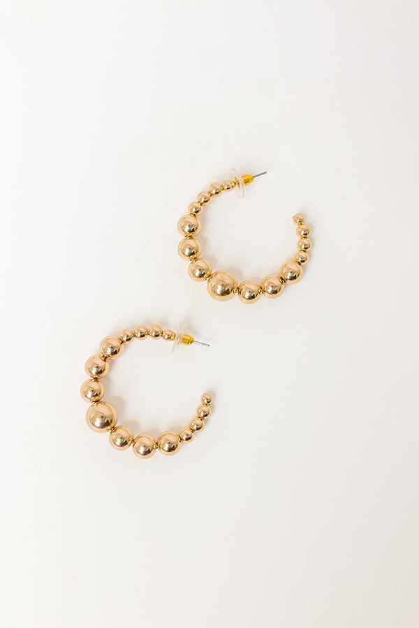 Happy Hour Meetup Hoop Earrings in Gold Image - 1