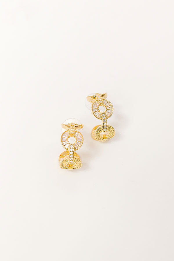 Cosmos and City Lights Hoop Earrings in Gold Image - 1