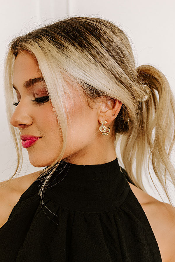 Cosmos and City Lights Hoop Earrings in Gold Image - 2