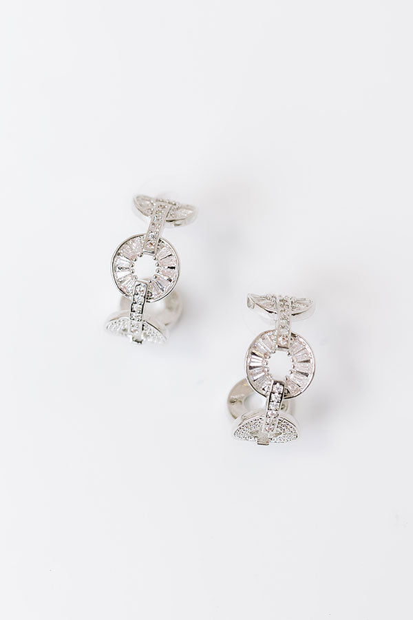 Cosmos and City Lights Hoop Earrings in Silver