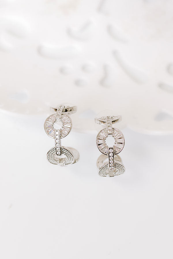 Cosmos and City Lights Hoop Earrings in Silver Image - 2