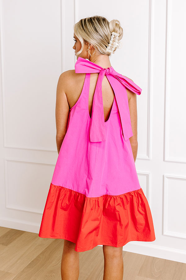 Springtime Cocktails Color Block Dress in Bubblegum Pink Image - 4