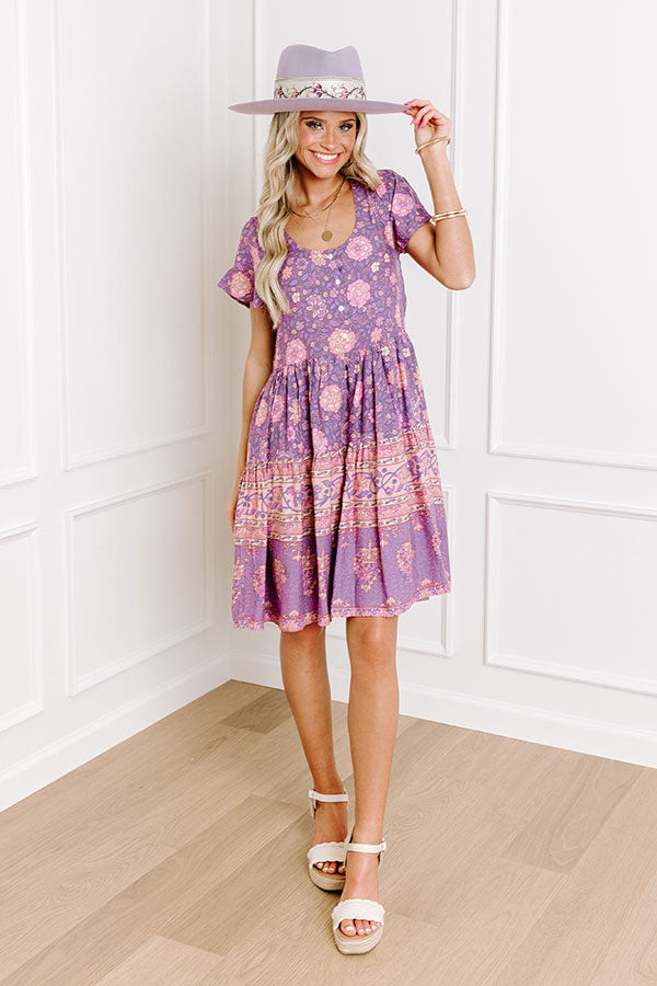 English Garden Floral Mini Dress Image - 1